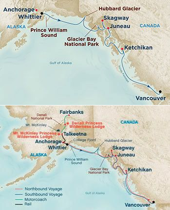 Denali Explorer - Tour BB3 (CruiseTour) Itinerary Map
