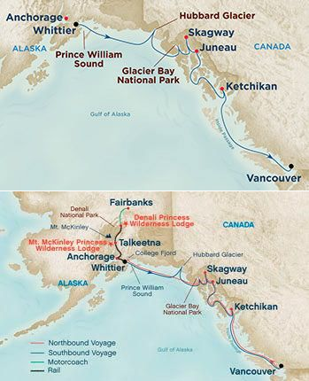 Denali Explorer - Tour IB5 (CruiseTour) Itinerary Map